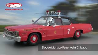 KK-SCALE KKDC181125 DODGE - MONACO N 7 POMPIERS DE CHICAGO 1974 - ROUGE | Achetez sur