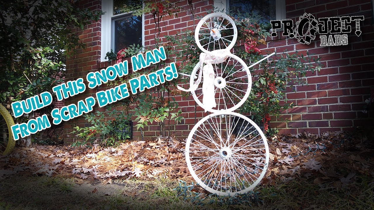 Project Dads HowTo Bicycle Wheel Snowman YouTube