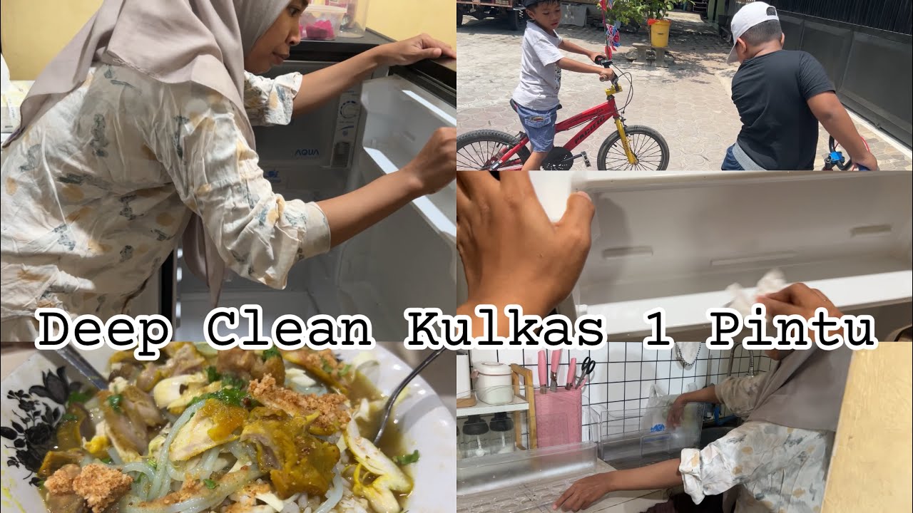 deep clean kulkas 1 pintu lanjut makan soto di Gedangan