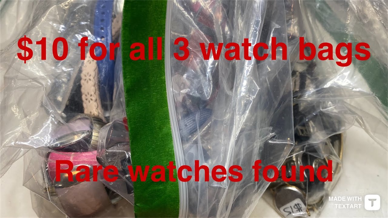 $10 for 3 junk watch bags gotta know all the local thrift store owners