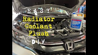 How to Flush Cooling System in Your Car  Easy Radiator Coolant Change DIY    2015 Honda CRV