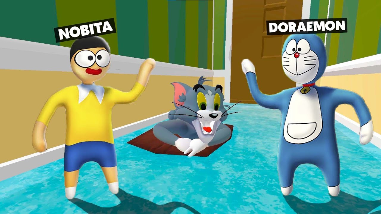 DORAEMON And NOBITA Alone In House With TOM In HFF !!!