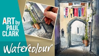 How to Paint an Alleyway with Washing in Watercolour