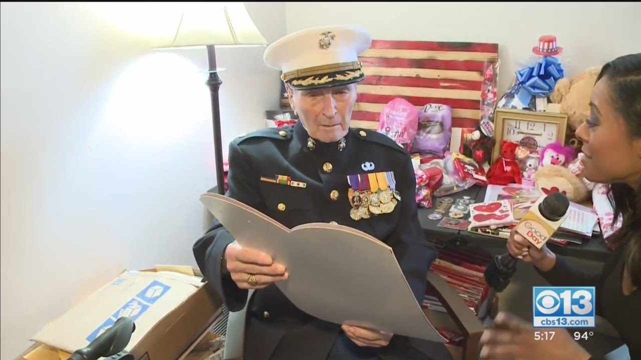 Stockton Marine, Major Bill White, Turns 105