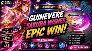 Guinevere Sakura Wishes 🌸 New Best Build 2026 | Legendary Mobile Legends Gameplay