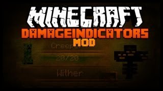 Minecraft Mod Spotlight - DAMAGE INDICATORS 1.9 - BE 1 STEP AHEAD !!