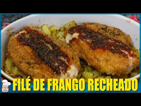 FILÉ DE FRANGO RECHEADO NO FORNO - MUITO FÁCIL DE FAZER