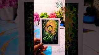 Rainy day🌧 painting #shorts #viralvideo #acrylicpainting #art #raindrops #scenery #rainyday #drawing