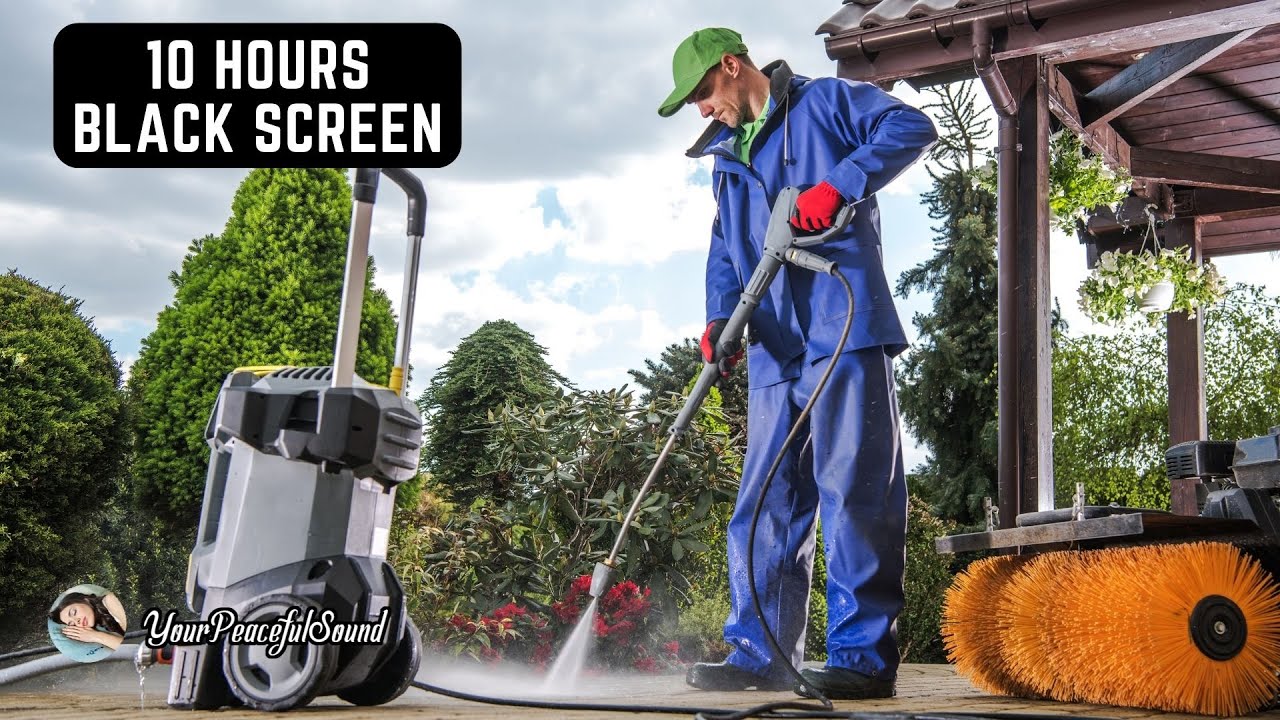 Pressure Washer Sound 10 Hours Black Screen White Noise Sounds