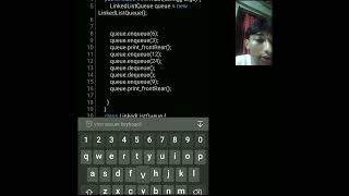 Queue LinkeList Implementation in java (tutorial)