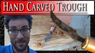 Smoothing A Hand Carved Trough With A Japanese Spear Plane