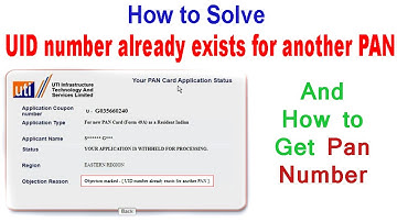 How to solve UID number already exists for another Pan || uid number already exists for another pan