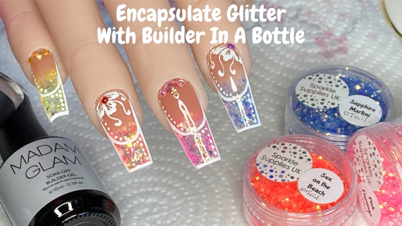 Sparkling Glitter Acrylic Powder For Nails Extended Builder - Temu