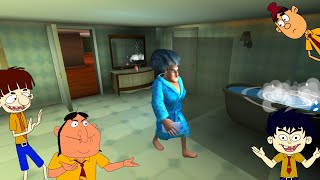 budha badri😜 scary teacher 3D😁🤣 बुंदबुध और बुड़बक  new challnge bud badri miss T 🏠 house screenshot 5