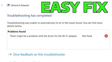 Fix There Might Be A Problem With The Driver For The WiFi Adapter Error