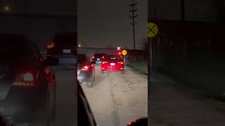 Train blocking traffic for 20 minutes! #train #railfan ￼