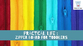 Practical Life / Zipper Board For Toddlers