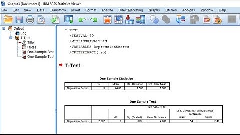 SPSSisFun: The T-test (One Sample)