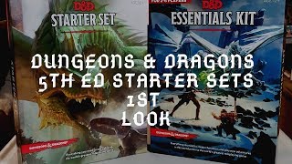 Dungeons & Dragons 5th ed Starter set and Essentials sets unboxing & overview