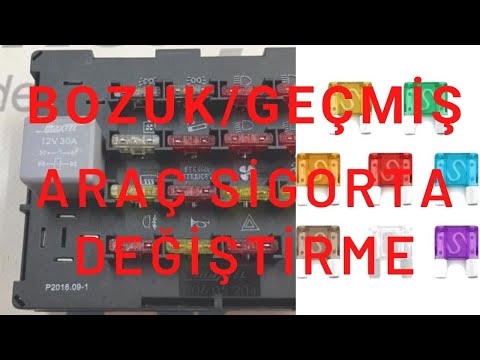 Araç Sigorta Değişimi, YANMIŞ Sigortanın Tespiti, Bozuk Sigortanın Değiştirilmesi Bıçak sigorta