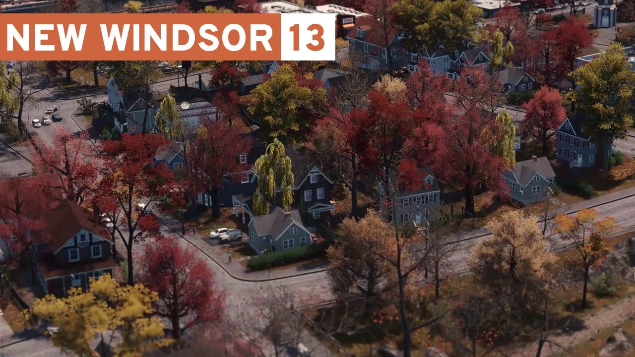 Shopping Center, Old Bridge and Park - Cities Skylines: New Windsor #13