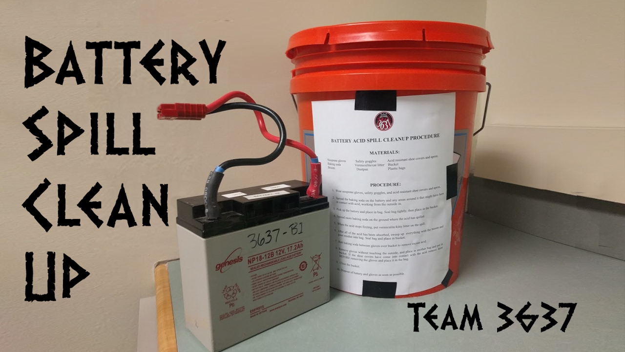 Battery Spill Clean Up Team 3637 YouTube