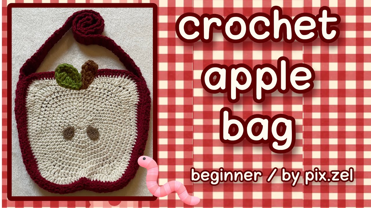 Crochet Apple Bag 🍎🐌 | Beginner Friendly 🤎| In Depth + Written