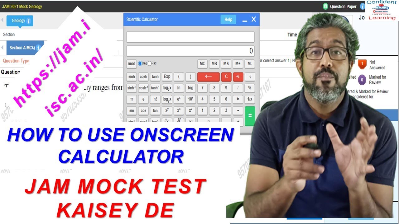 HOW TO ATTEMP JAM MOCK TEST? KAISEY DE? USE OF ONSCREEN CALCULATOR! JAM GEOLOGY MOCK TEST YHN DE....