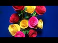 How to Make Small Rose Flower with Paper | Easy Paper Roses Flower Step by Step | DIY Rose Of Paper