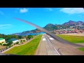 Landing directly at the golf course of saint francois in guadeloupe french caribeean