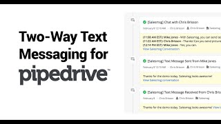 Pipedrive SMS Text Messaging by Salesmsg