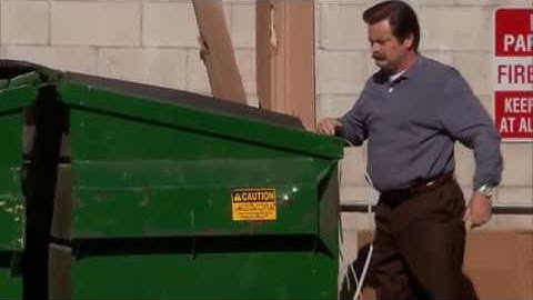 Ron Swanson Throws Out His Computer #shorts