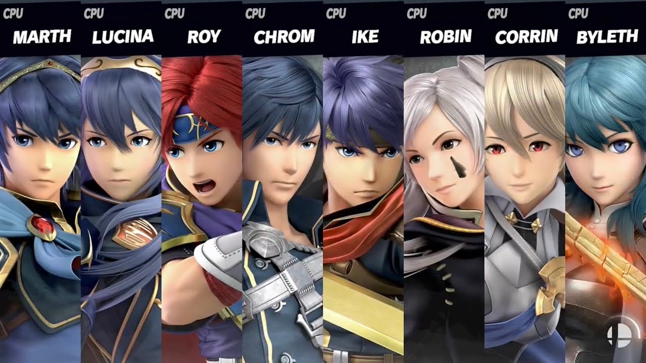 Super Smash Bros. Ultimate -  All Fire Emblem Characters