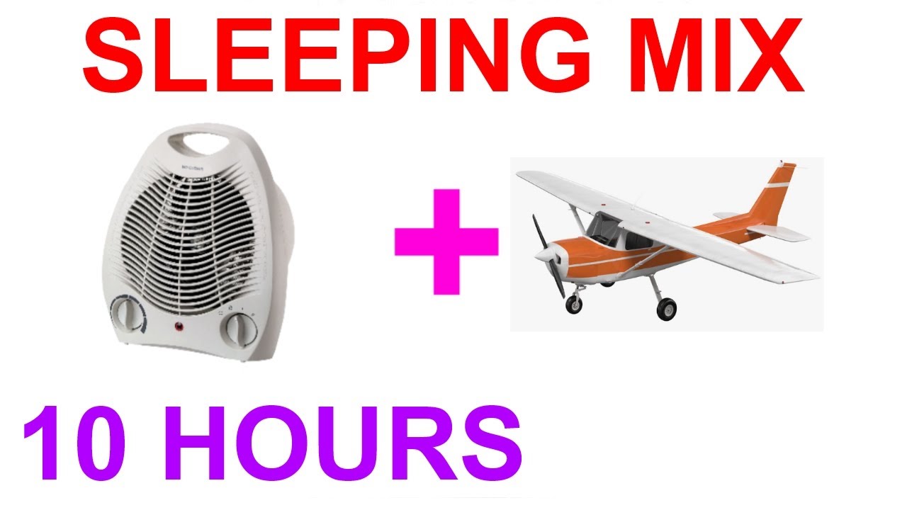 №360 Sound of fan heater, airplane sound 10 hours. Sounds for sleep