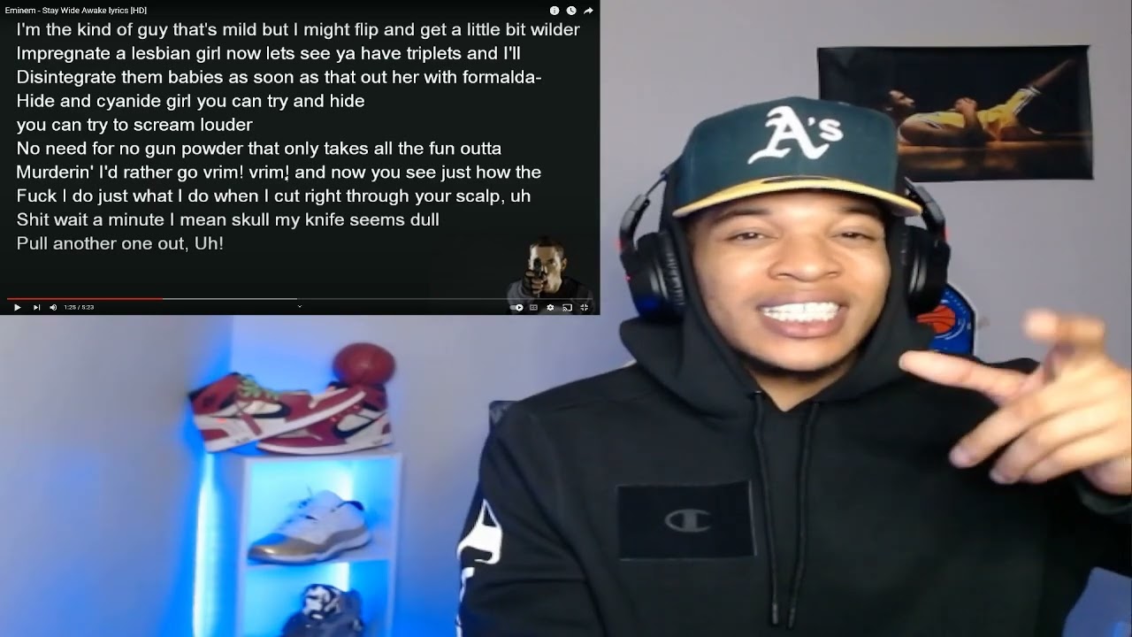 IS THIS A HORROR MOVIE? EMINEM - STAY WIDE AWAKE (REACTION)