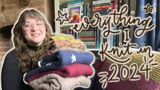 Everything I knit in 2024! Trying on and reviewing my first year of knitting | Cosy Books and Knits