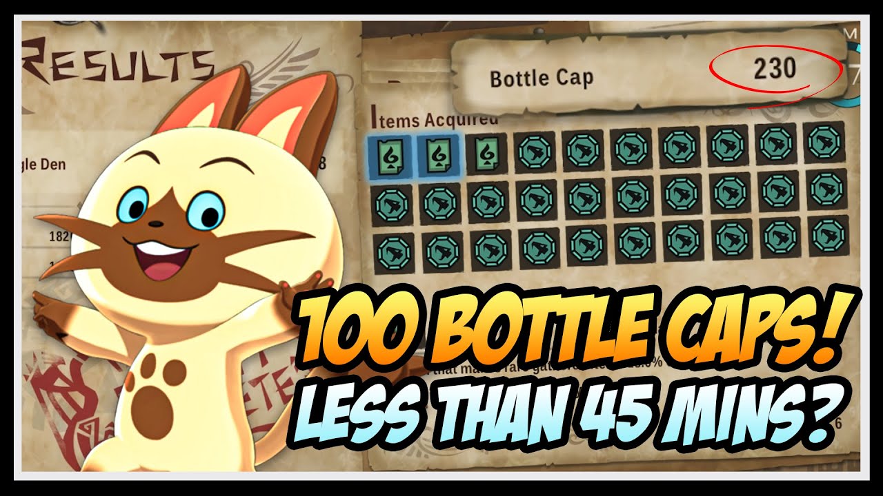 HOW TO GET 100 BOTTLE CAPS FAST in Monster Hunter Stories 2! YouTube