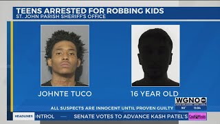 Teens arrested, accused of robbing kids
