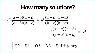 Number Of Solutions To This Tricky Equation?