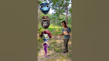 Upin ipin head to dancing frog., joker,gorilla& red dame tu cosita - magic vfx