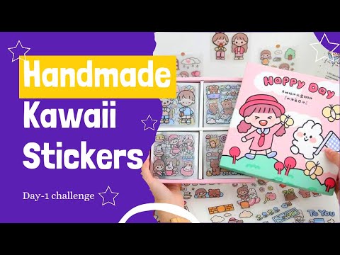 DIY Kawaii Journal Stickers Set / Journal Stickers Set Box