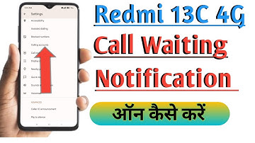 Redmi 13C 4G Call Waiting Notification On Setting Kare | call waiting on kaise kare |
