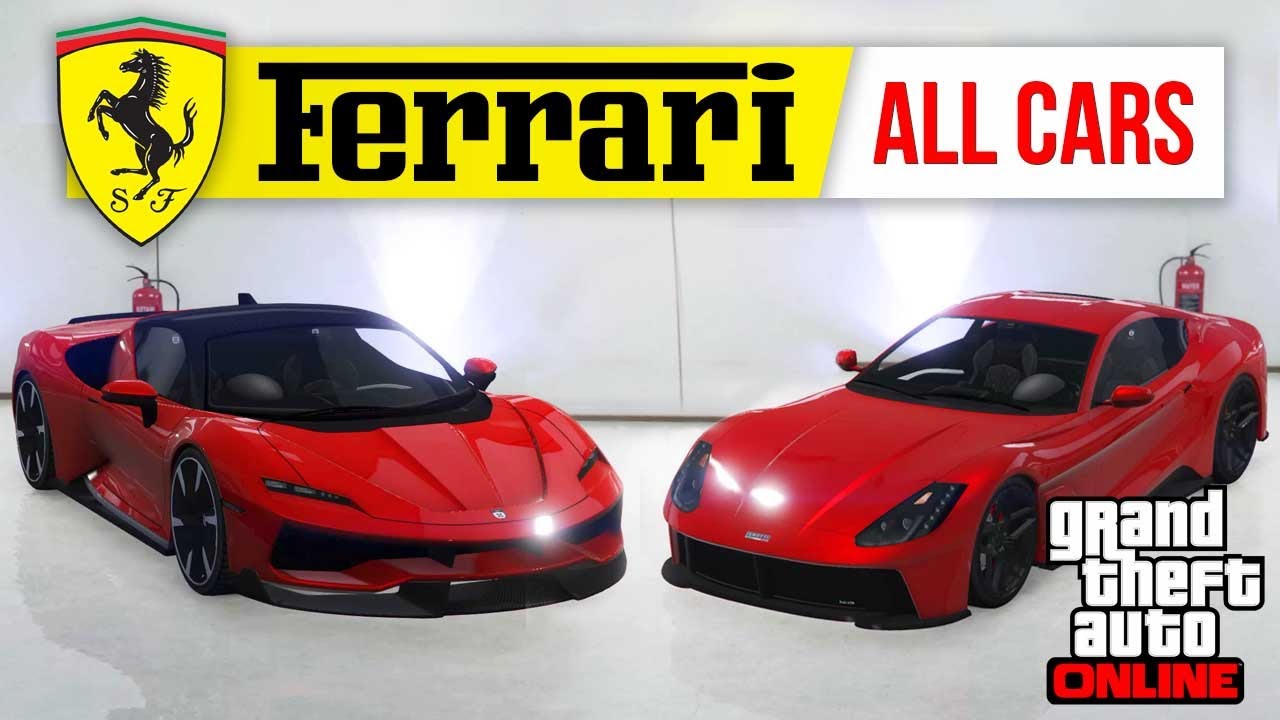 All Ferrari Cars in GTA 5 Online | vs Real-Life Cars
