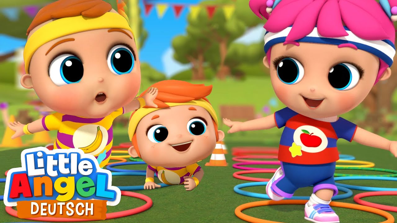 Der Hindernislauf | Wer gewinnt? | Little Angel Deutsch - Kinderlieder