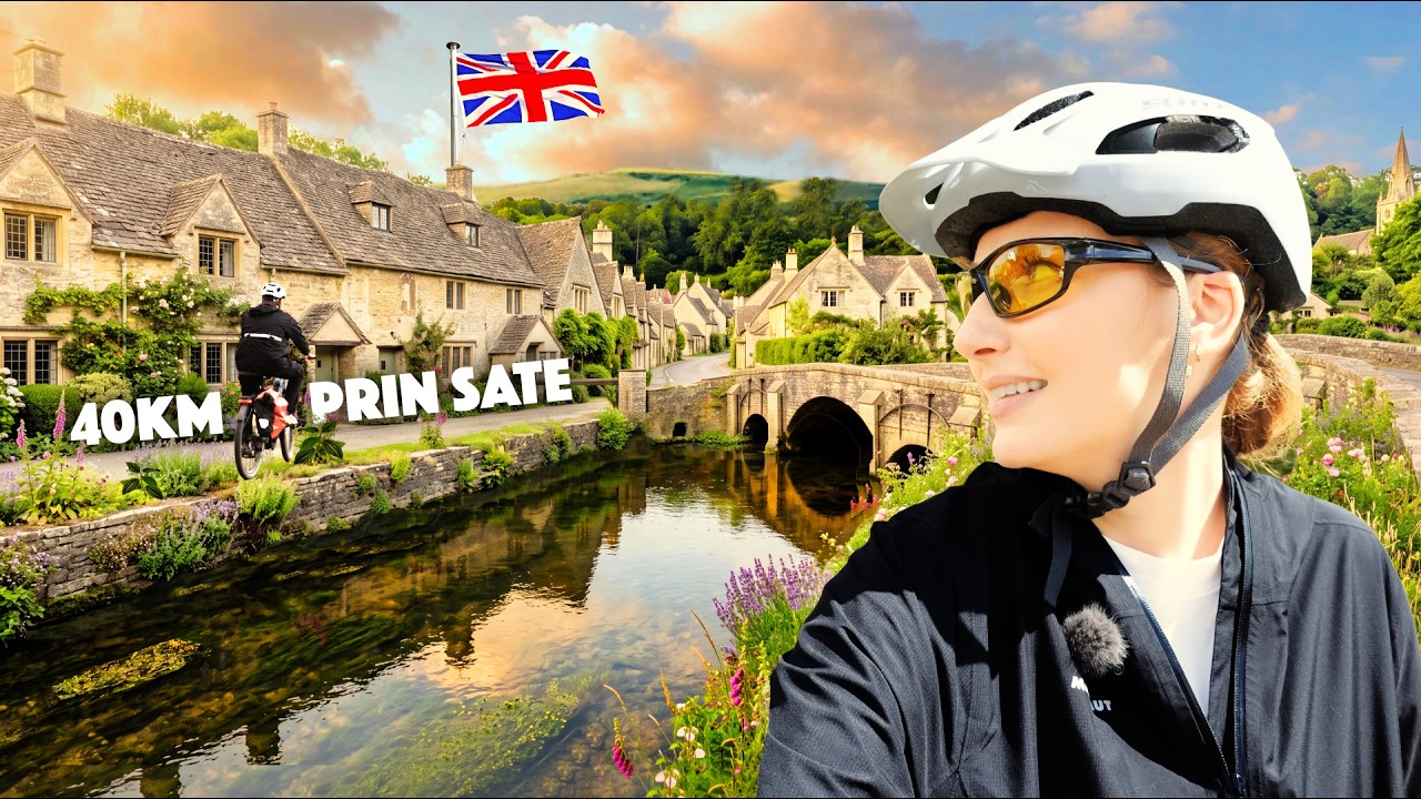 VIAȚA LA ȚARĂ ÎN ANGLIA 🇬🇧 Am pedalat 40KM prin Cotswolds în căutarea satului perfect - Bibury