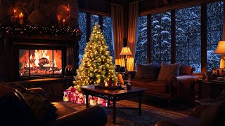 Cozy Christmas Ambience | Relaxing snowstorm, fireplace  | Winter wonderland ASMR screenshot 3