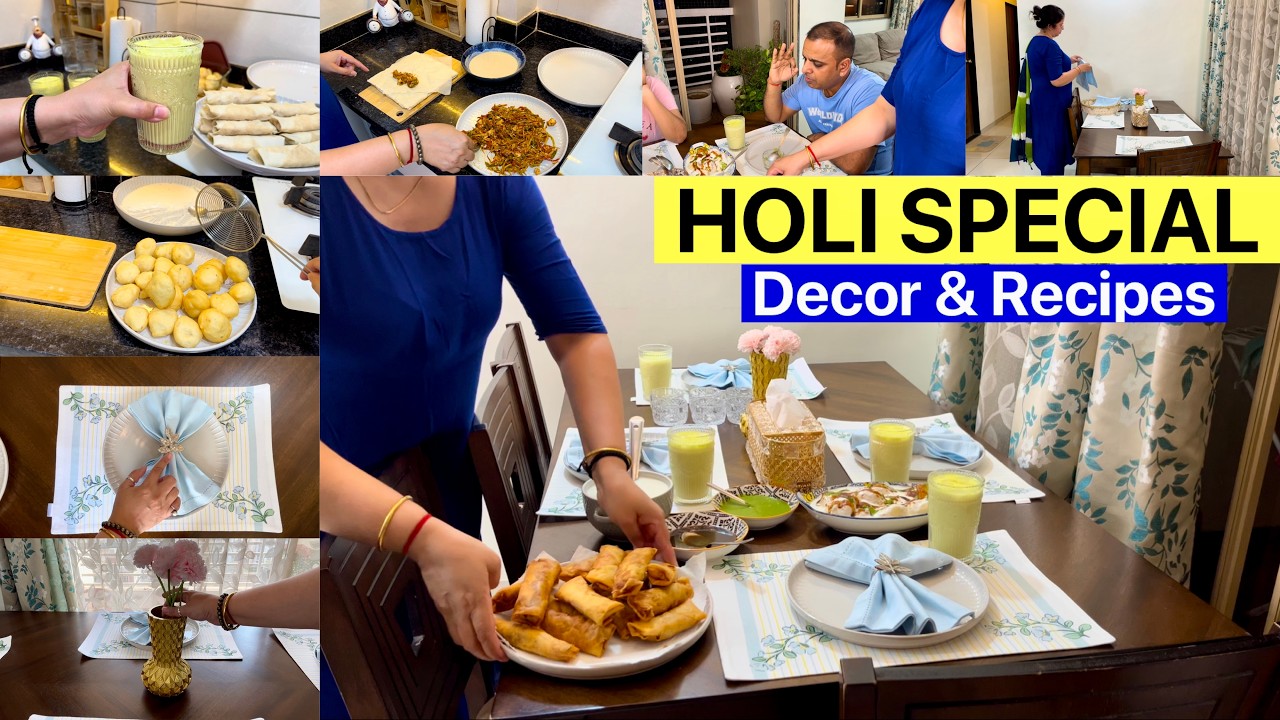 होली की तैयारी 2026 🎨 Holi Special Decor & Recipes || Holi Prep & Decoration ft. Nestasia