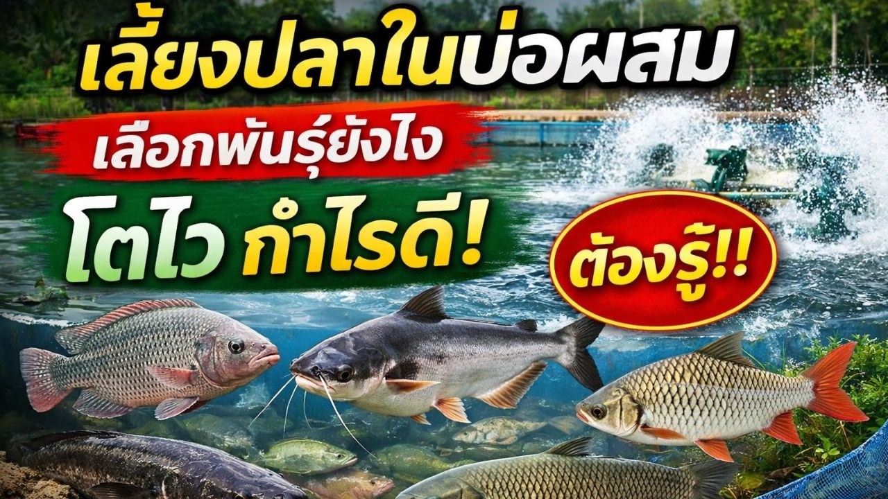 เลี้ยงปลาในบ่อผสม เลือกพันธุ์แบบนี้ โตไว กำไรดี ไม่กัดกัน!