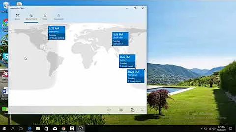How to setup world clock on my laptop with windows 10