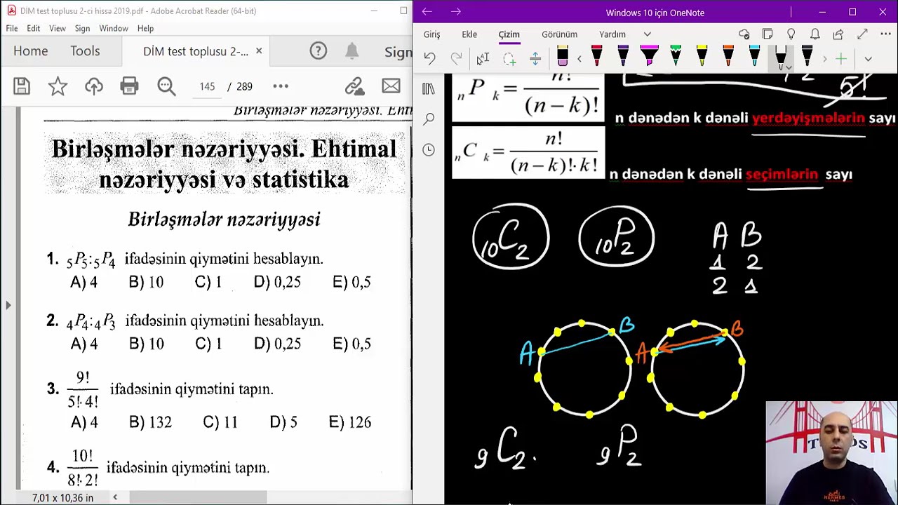 Birləşmələr nəzəriyyəsi  Ehtimal nəzəriyyəsi və statistika